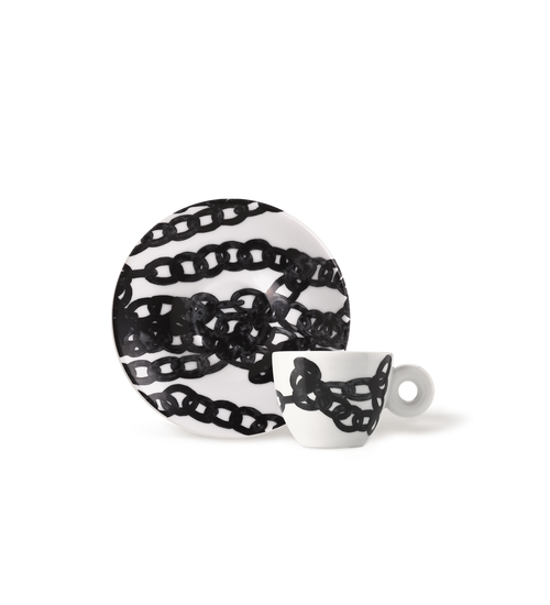 Art Collection, Genesi Collection 2 Numbered and Signed Espresso Cups Monica Bonvicini and Shirin Neshat Coffee Cups with Saucer