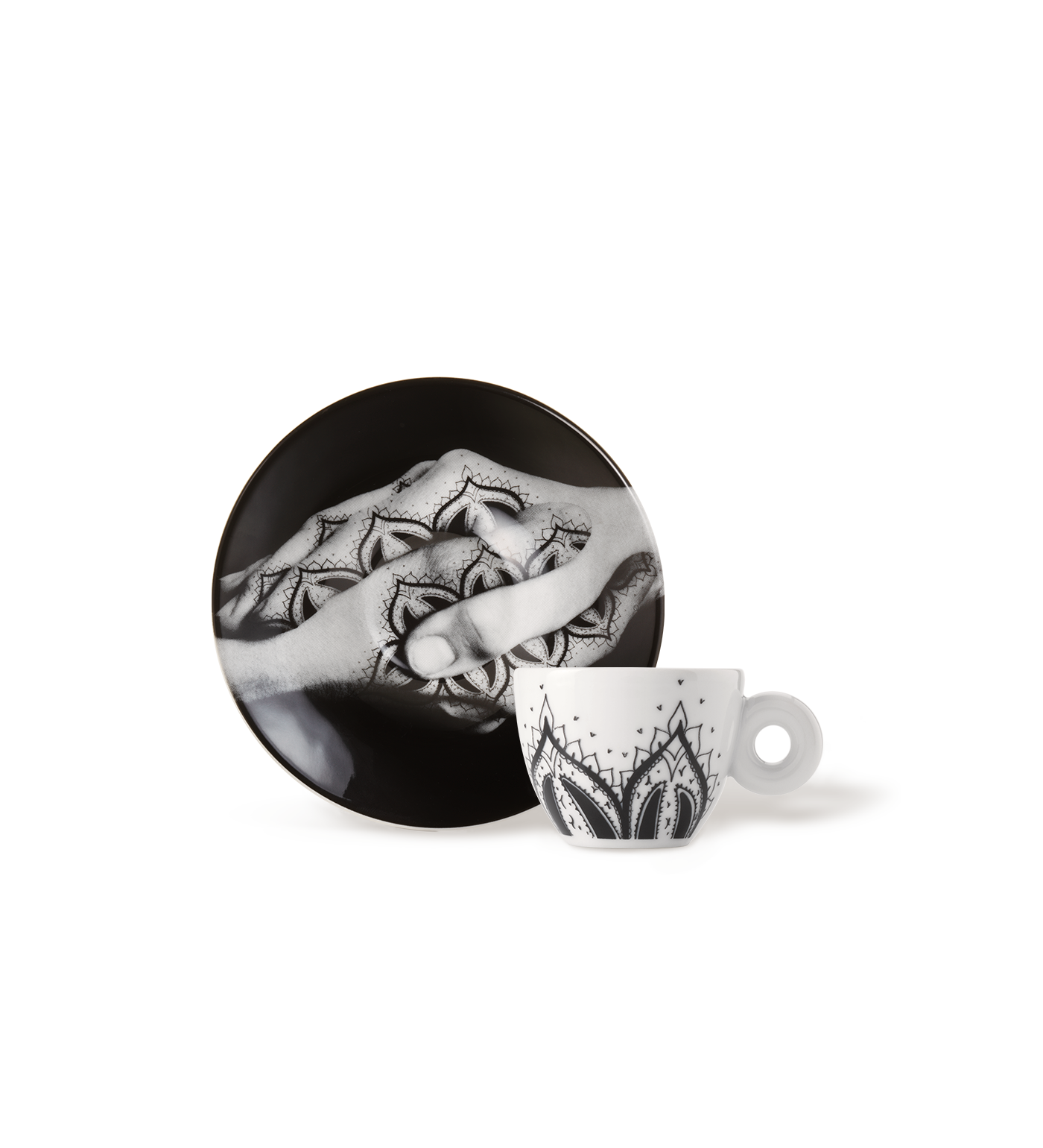 Art Collection, Genesi Collection 2 Numbered and Signed Espresso Cups Monica Bonvicini and Shirin Neshat Coffee Cups with Saucer