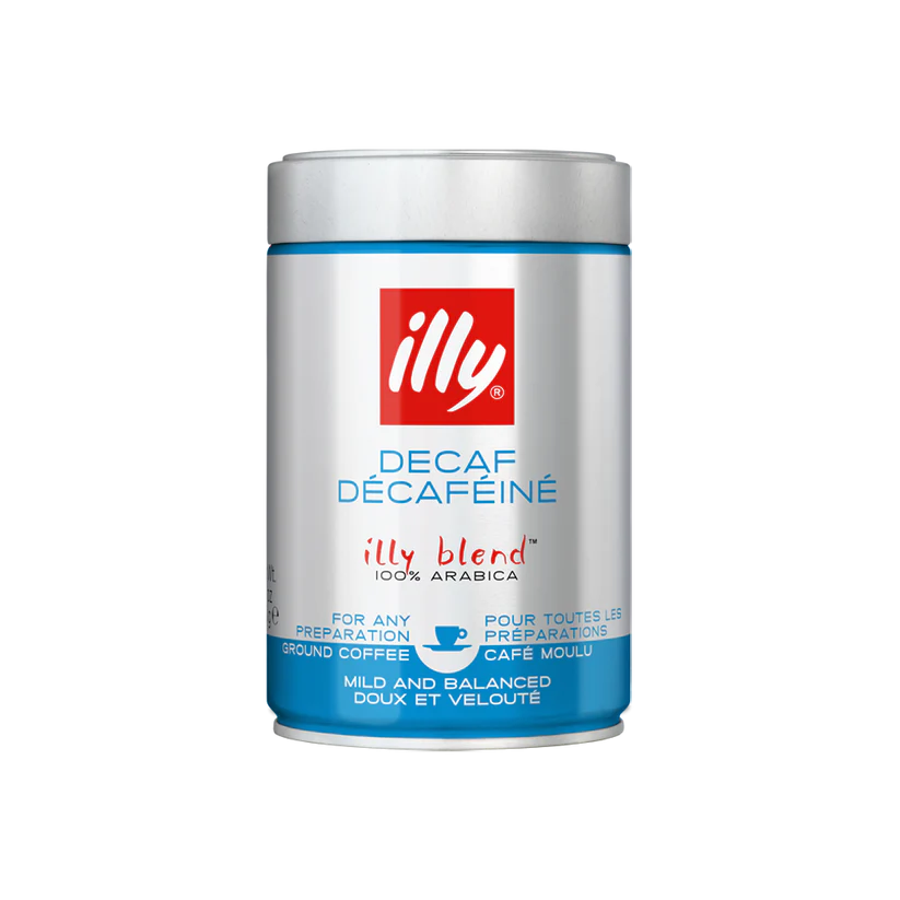 illy Ground Decaffeinated Coffee for Espresso Preparation - Medium Roast (250g)
