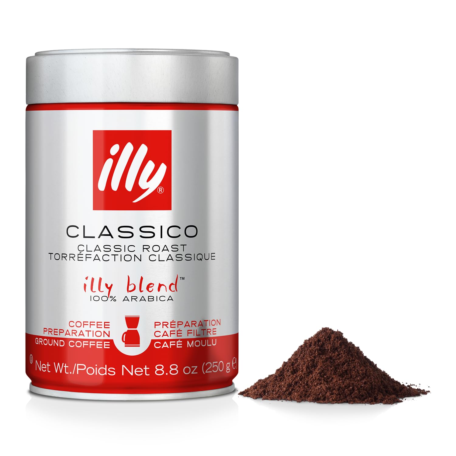 illy Ground Coffee for Filter Preparation - Medium Roast (250g)