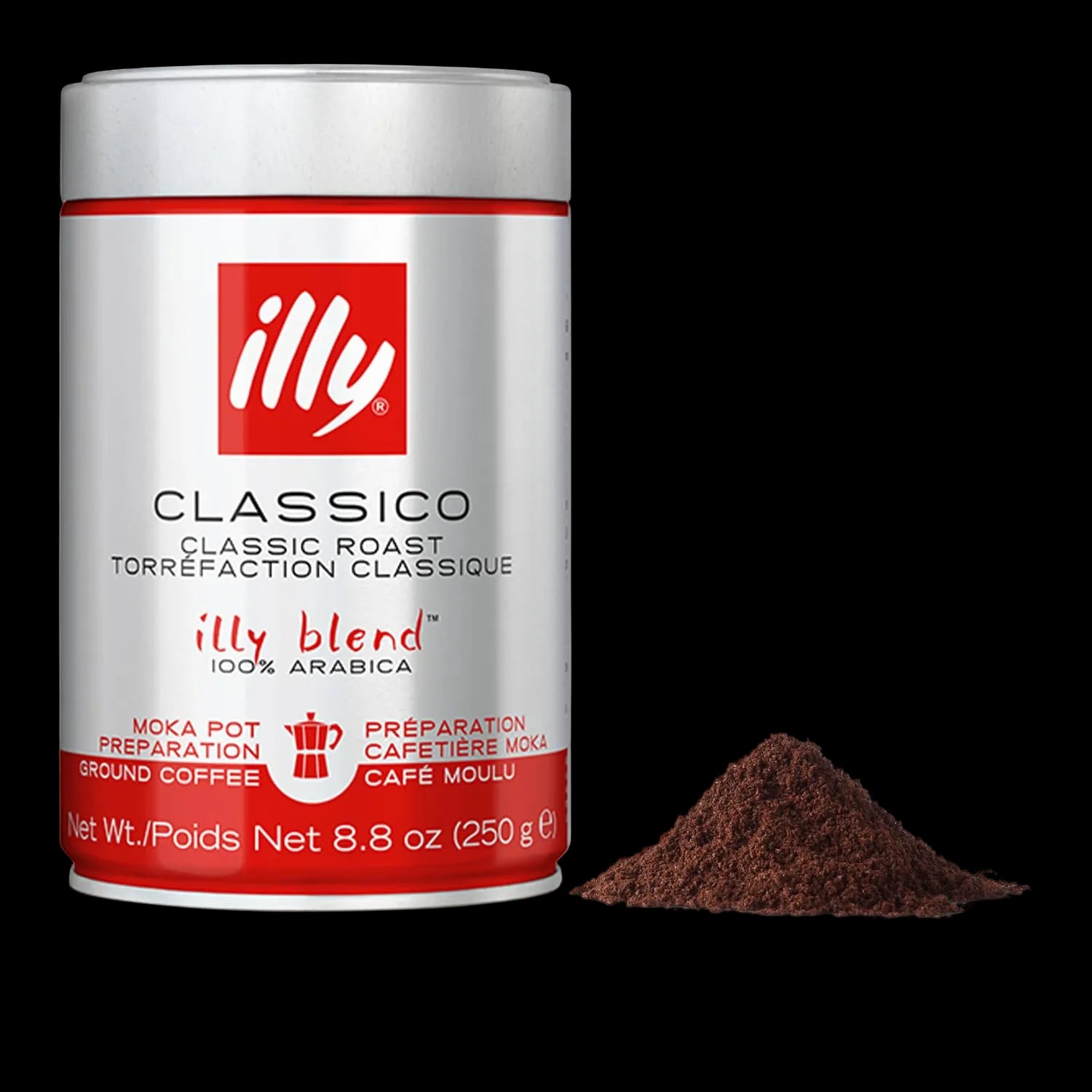 illy Ground Coffee for Moka Pot Preparation - Medium Roast (250g)